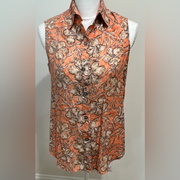 Straight Down Clothing Company Printed Sleeveless blouse - Picture 1 of 7